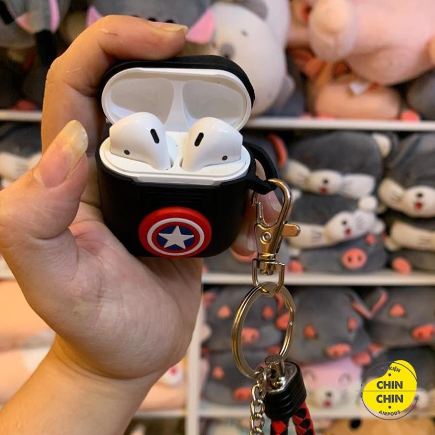 Combo Case Airpod 4 Món Siêu Anh Hùng Bằng Silicon Dẻo Vỏ Bao Ốp Đựng Airpod 1&amp;2