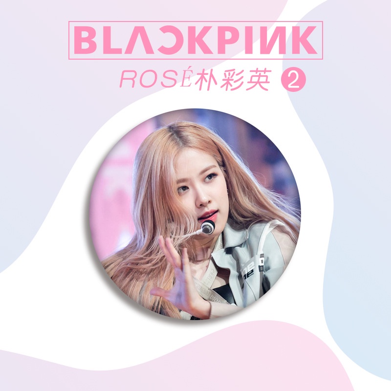 Blackpink 5,8cm huy hiệu ban nhạc HD mẫu BP xung quanh mặt dây chuyền huy hiệu lisa jennie jisoo
