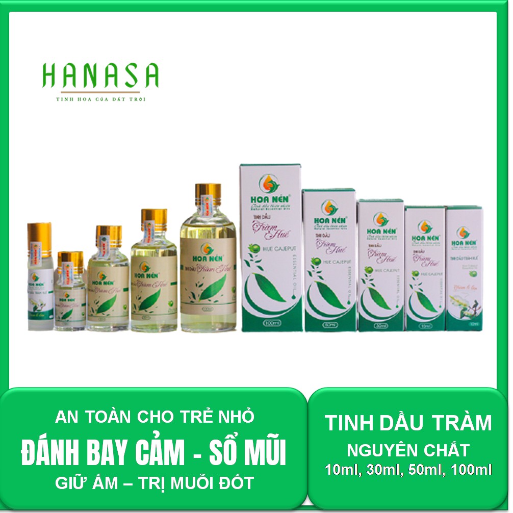 Tinh dầu tràm Hoa Nén trị phòng ho, sổ mũi, hỗ trợ hô hấp cho bé, xua muỗi, trị vết muỗi đốt.