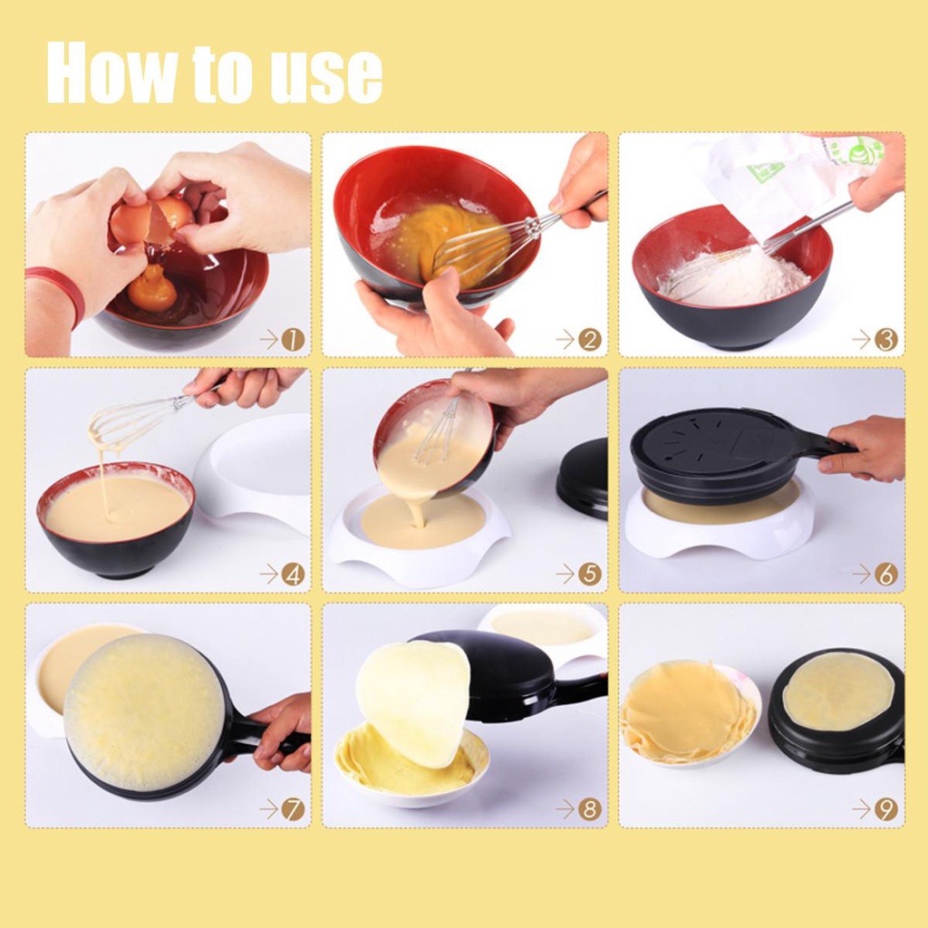 Máy Làm Bánh Crepe, Bánh Tráng, Máy Làm Đồ Ăn Sáng Bằng Điện Cho Nhà Bếp Sokany 5208 650W