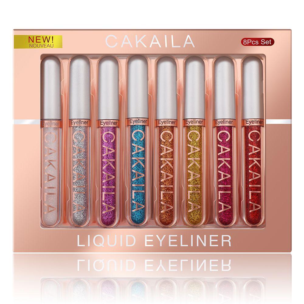 Set 8 Bút Kẻ Mắt Màu Sắc Tươi Sáng Kháng Nước Lâu Trôi