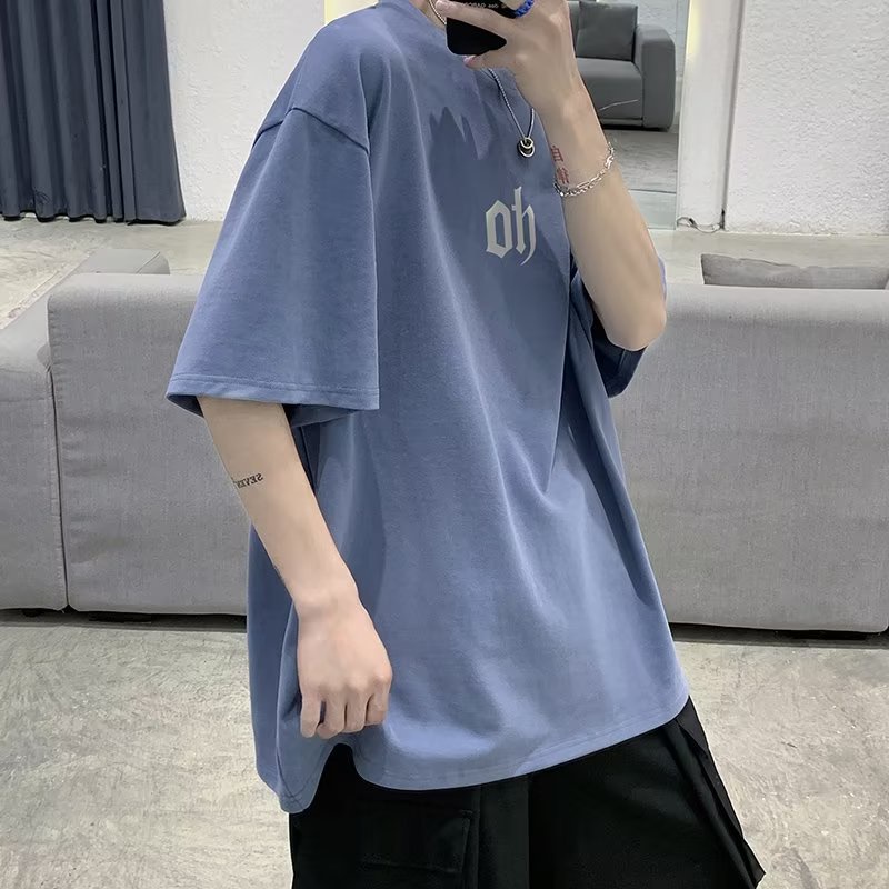 Áo Thun Dáng Rộng In Chữ Phong Cách Thời Trang unisex Hàn Quốc Có size Lớn M-8XL