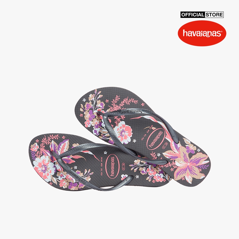 HAVAIANAS - Dép nữ Slim Organic II Tropical Flower 4146337-0090