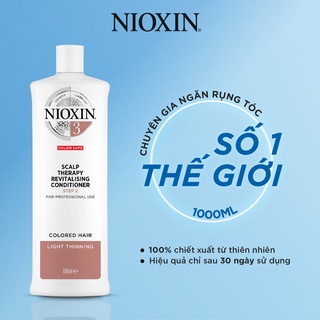 Dầu Xả NIOXIN 3 Dành Cho Tóc Nhuộm, Thưa Mỏng Và Rụng Nhẹ Scalp Conditioner Colored Hair