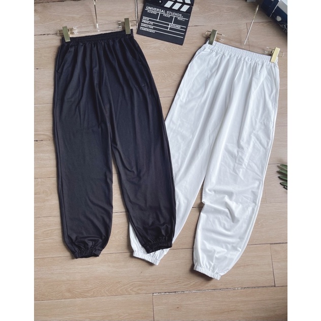 [Mã FAMARAL1 giảm 10K đơn 50K] Quần thun jogger bo chun gấu, ảnh thật shop tự chụp trải sàn