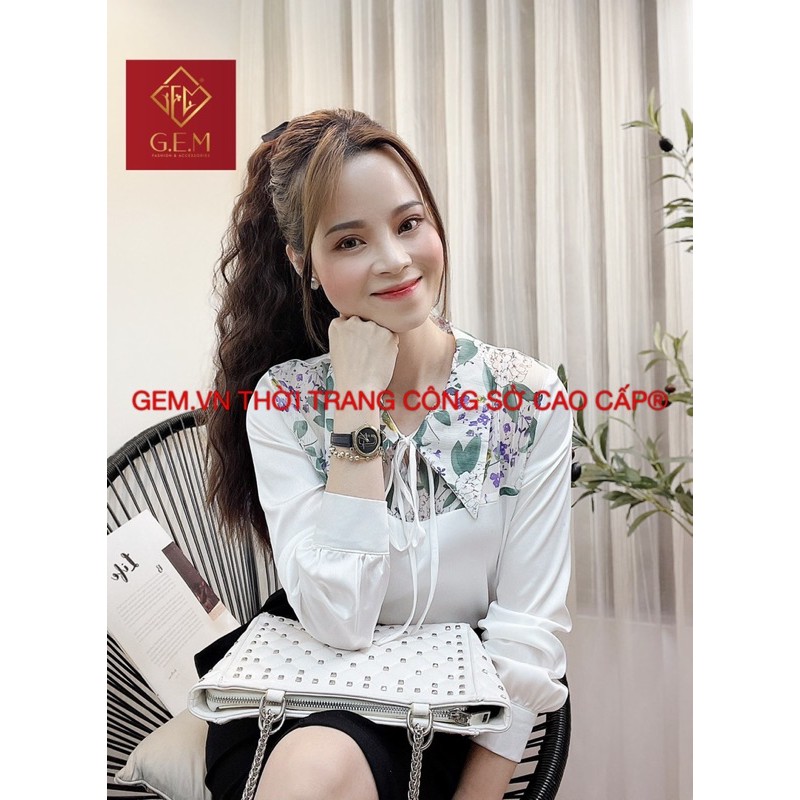 [BÁN BUÔN&amp;LẺ] Áo sơ mi kiểu nữ - hoạ tiết lạ và độc đáo thời trang - dễ phối với chân váy hoặc các loại quần - GEM.VN