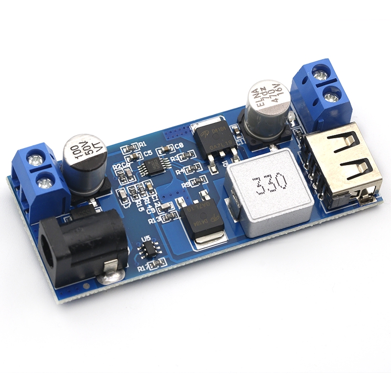 DC-DC 24V/12V To 5V 5A Step Down Power Supply Buck Converter Replace LM2596S Adjustable USB Step-down Charging Module For Phone