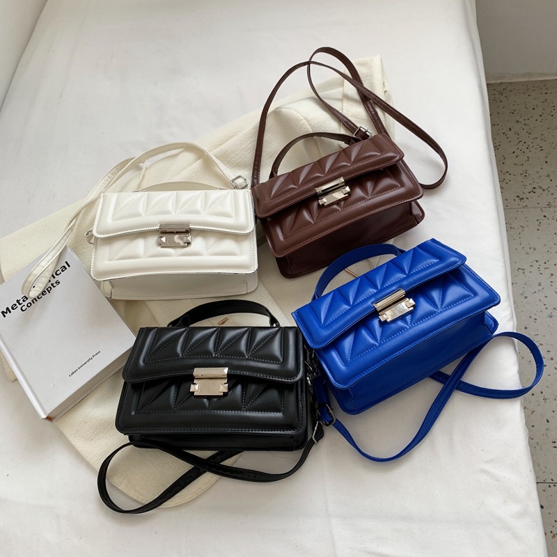 Túi Đeo Vai Hình Vuông Màu Trơn Phong Cách retro Thời Trang 2022 Cho Nữ