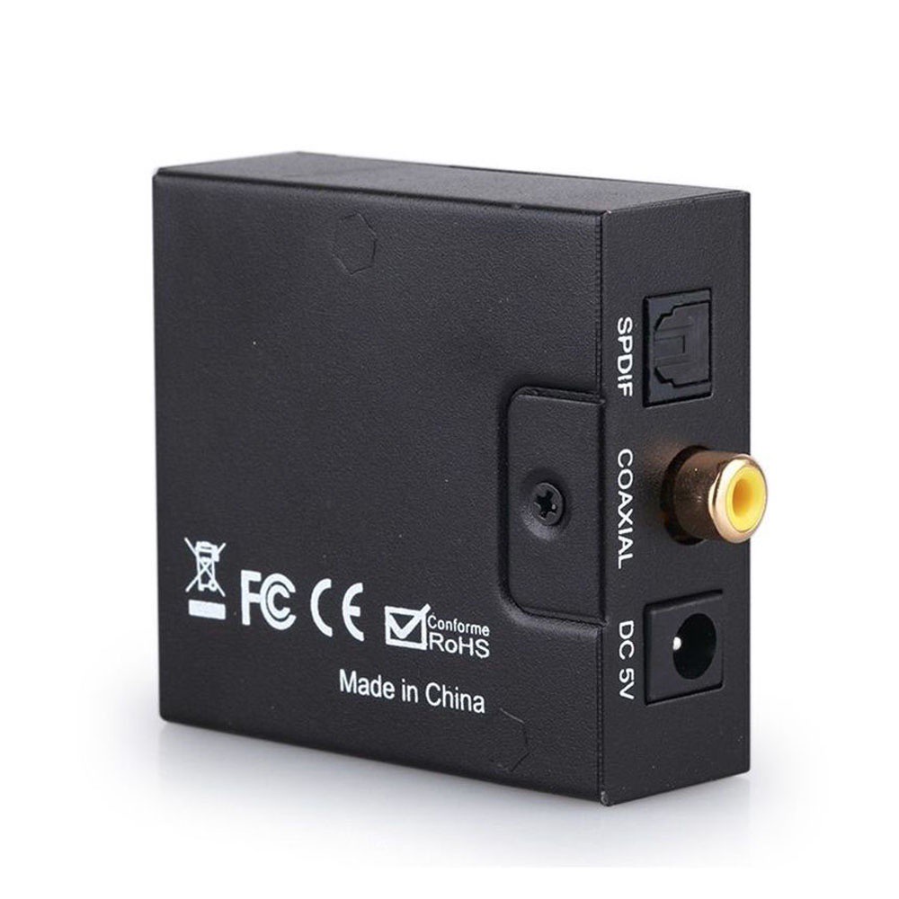 HARRIETT L/R Audio Converter Toslink Digital to Analog Converter Audio Adapter RCA SPDIF Optical Coaxial 3.5mm Jack Decoder Analog Signal Amplifier/Multicolor
