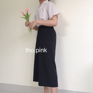 Áo Sơ Mi cổ V ulzzang sẵn be