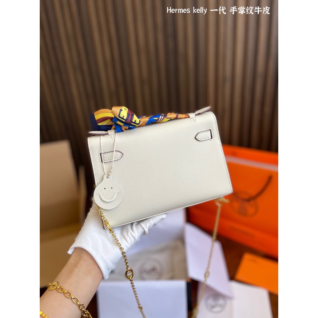 Túi Xách Her.mes ke.lly Size 22cm Màu Trắng