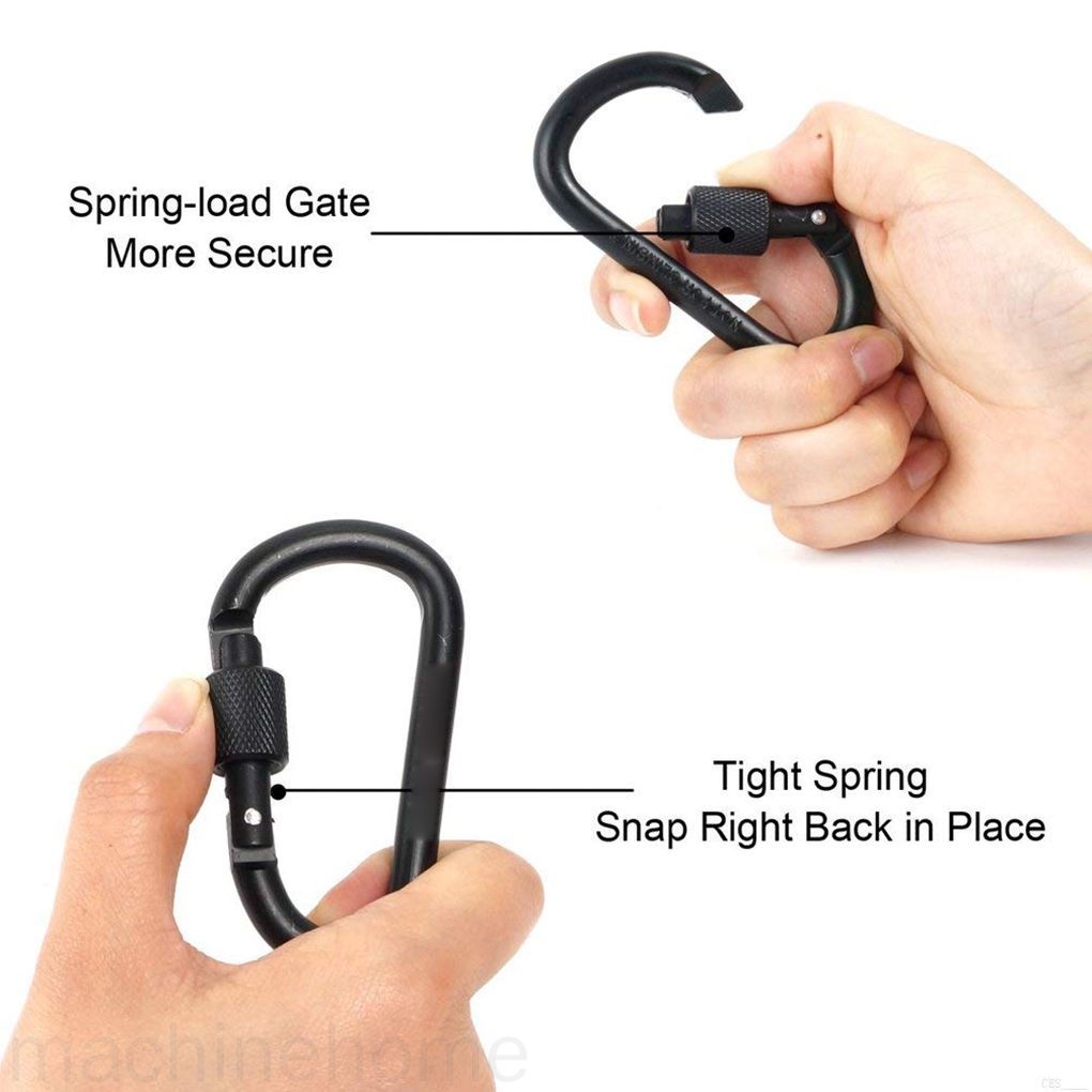 Móc khóa chữ D lớn bằng hợp kim nhôm chịu lực tốt tiện lợi cho cắm trại/ dã ngoại