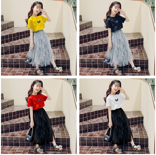 Set 2 món váy tutu kiểu công chúa dễ thương cho bé gái