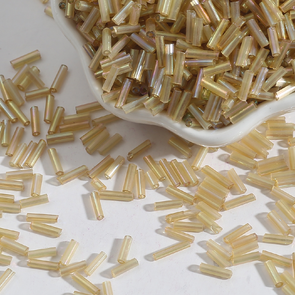 300 Hạt thủy tinh hình trụ hình dài phong cách Séc dùng làm đồ trang sức