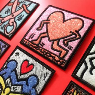 ☸ Fashion Keith Haring Graffiti Patch ☸ 1Pc Diy Sew on Iron on Badges Patches