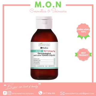Toner sạch sâu giảm mụn kiềm dầu Bielenda Dr Medica Anti-acne Dermatological Toning Liquid 250ml