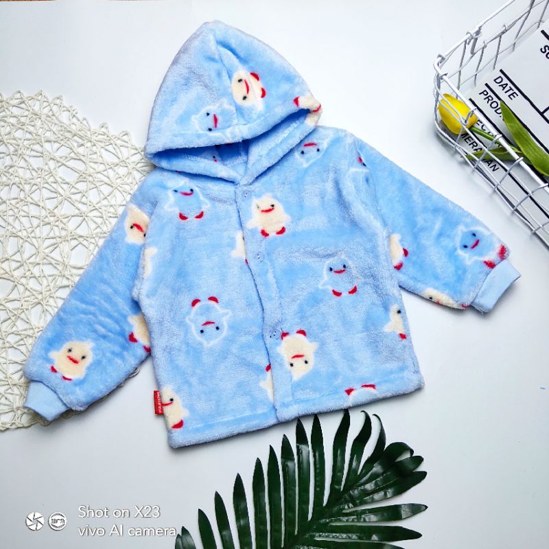 Áo Khoác Lông Tuyết Có Mũ Mềm Ấm, Nhiều Màu Cho Bé 3-10kg - CÓ MŨ