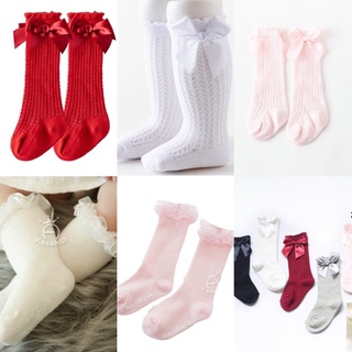 tất dài ngang gối phối ren cho bé sơ sinh, đầy tháng