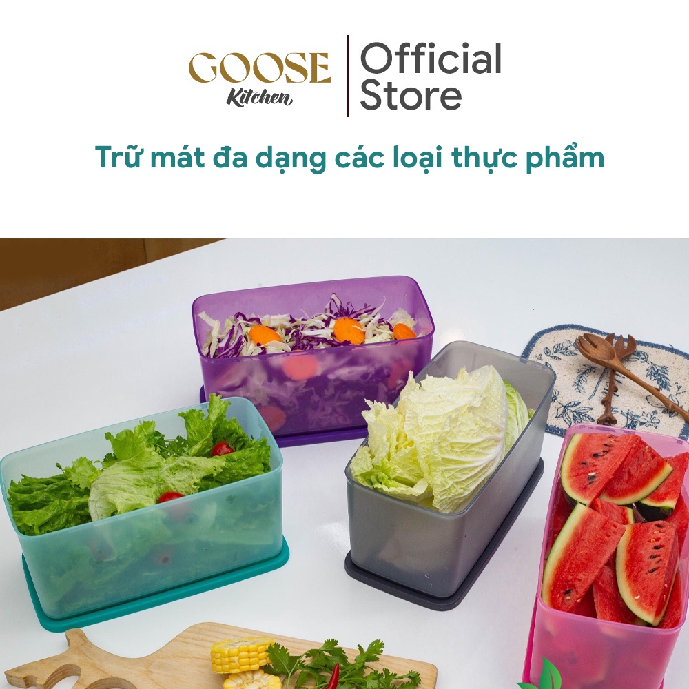 Lẻ 1 hộp mát 3.1L Tupperware Funtastic - Hộp mát dung tích lớn kín mùi tủ lạnh - Goose Kitchen