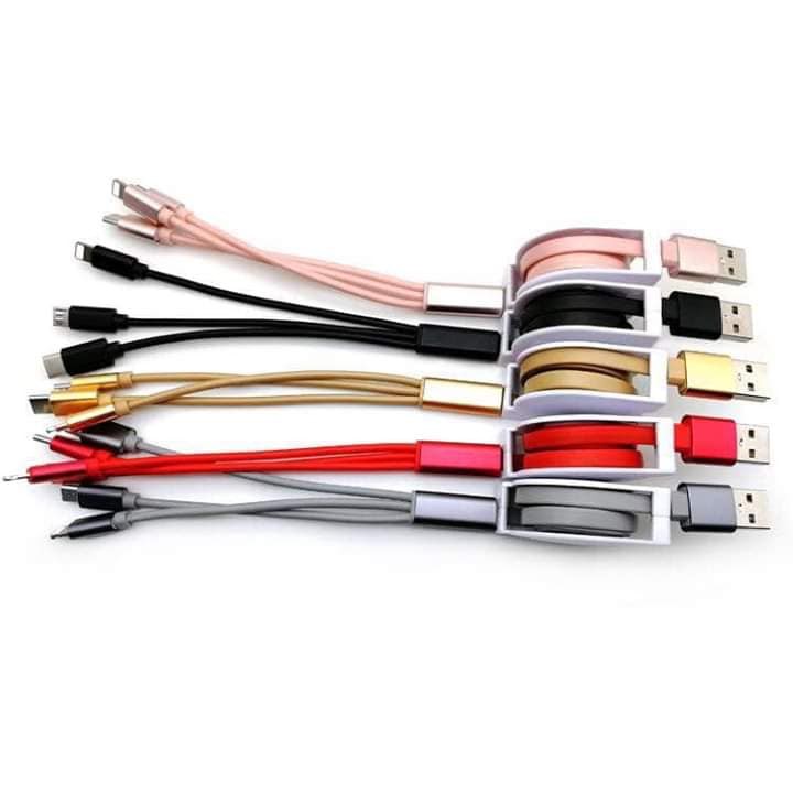 Sạc dây rút đầu usb đa năng 3 đầu sạc, sạc rút 3 đầu, dây sạc rút 3 đầu