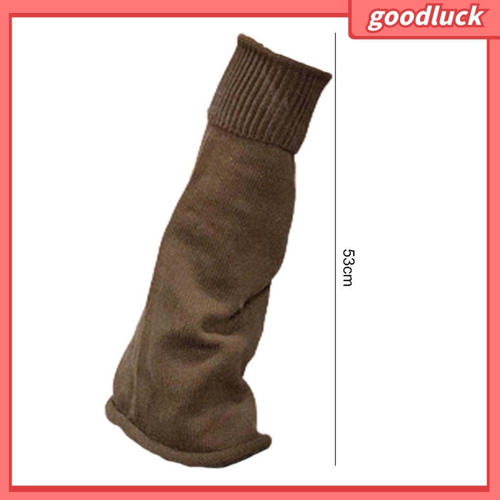 1 Đôi Tất Dệt Kim Ống Rộng Màu Trơn Giữ Ấm Chân Mùa Thu Đông Phong Cách Nhật Bản Cho Nữ
