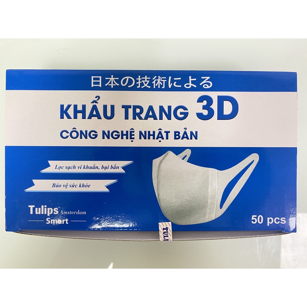 Khẩu Trang 3D Mask Tulips Size M Sử Dụng Công Nghệ Dập Nhật Bản