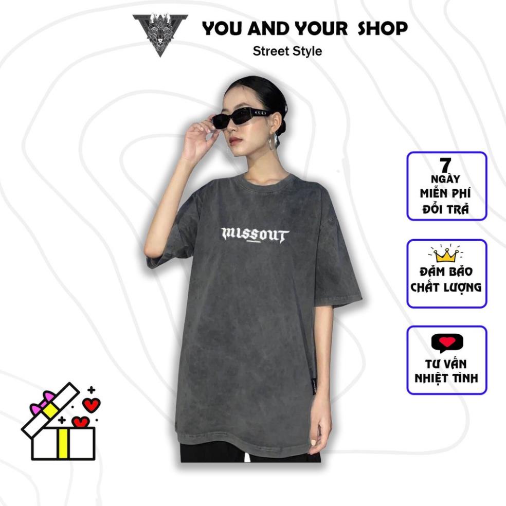 Áo Thun tay lỡ Chính Hãng phông unisex nam nữ chất cotton 100% thoáng mát MISSOUT