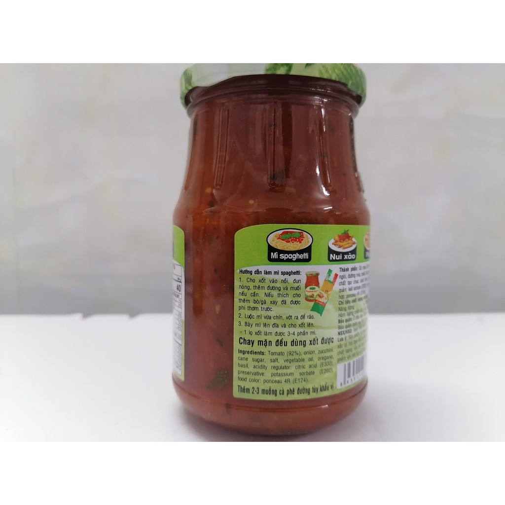 [370g (lọ nhỏ) – Truyền thống] Xốt pizza, mì Ý [VN] GOLDEN FARM Traditional Spaghetti Sauce (bph-hk)
