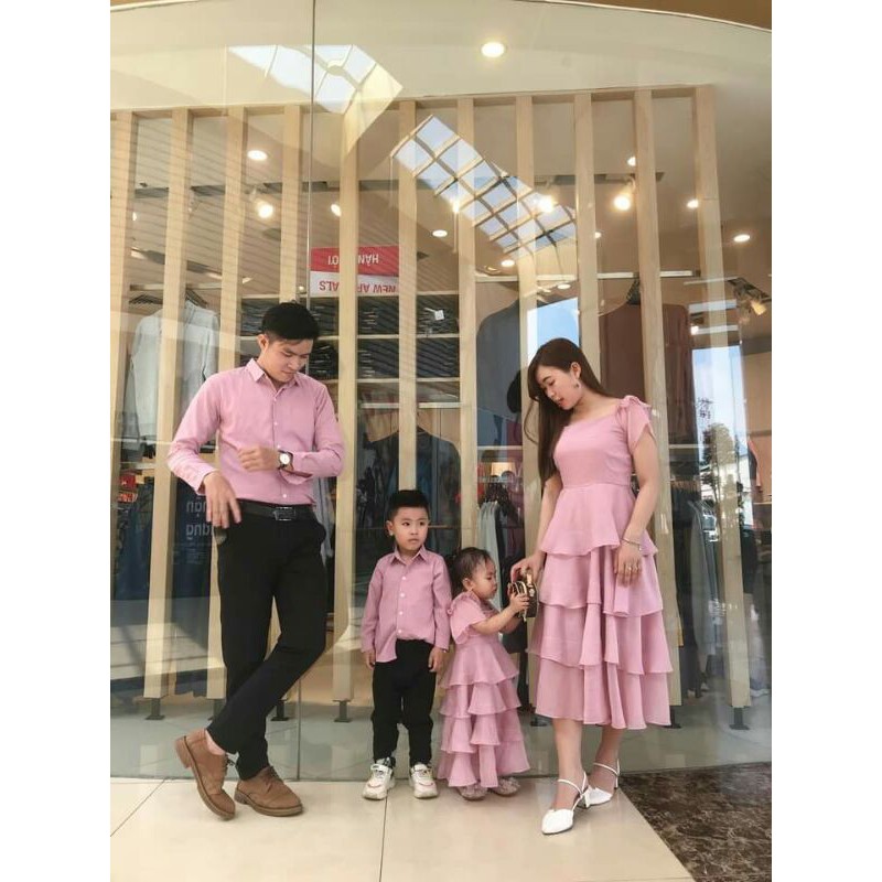 Set đồ gia đình_Quần áo cặp gia đình_Đồ gia đình dự tiệc Full size