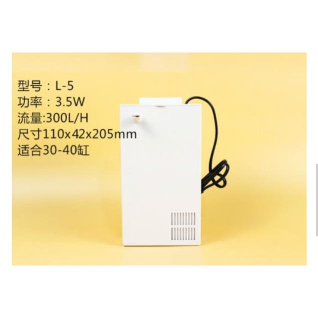 Lọc hộp mini có ngăn chứa vật liệu lọc - Lọc treo bể cá