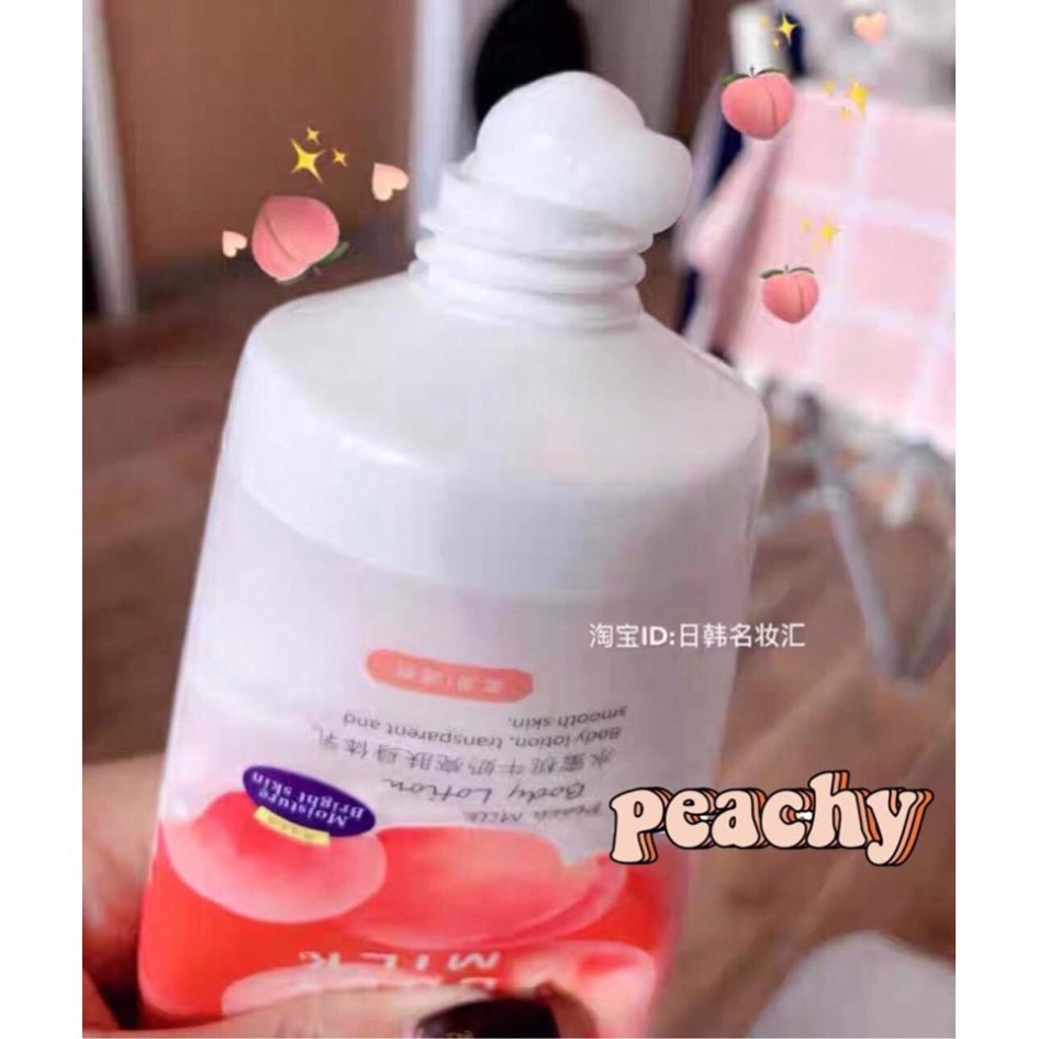 Kem Sữa Dưỡng Thể Trắng Da, Chống Nắng Toàn Thân Trái Đào Pure Milk Body Lotion Hương Nước Hoa