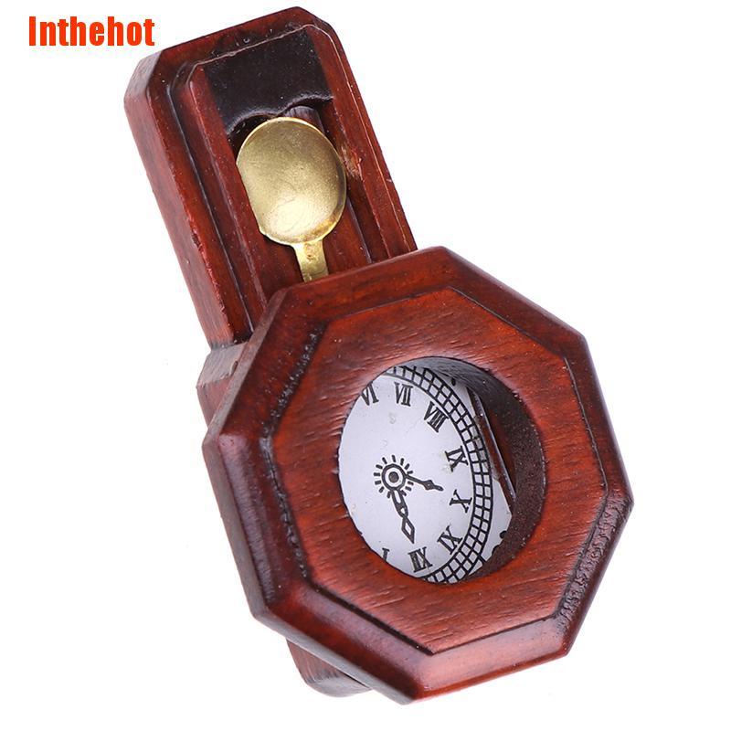 Đồng Hồ Gỗ Cổ Điển Tỉ Lệ 1 / 12 Dành Cho Búp Bê