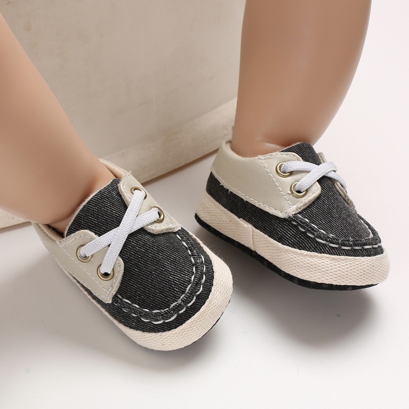 Giày tập đi em bé đế mềm chống trơn trượt cực chất cho bé trai 0-12 tháng