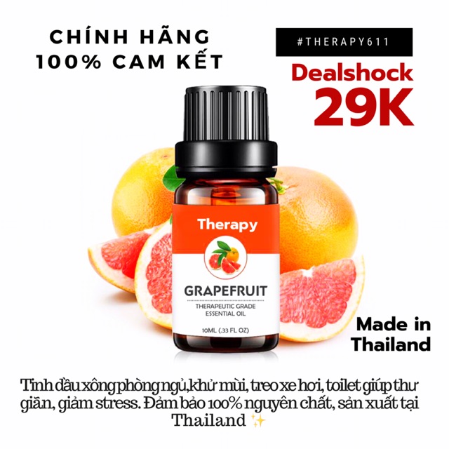 [𝗦𝗔𝗟𝗘]..::✨Tinh Dầu Nguyên Chất Bưởi Ngọt Grapefruit 10ml✨::..