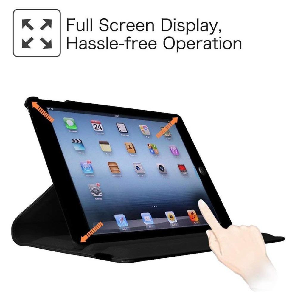 Bao da xoay 360 độ cho iPad 2 / 3 / 4 (chống bụi, chống thắm, tắt mở nguồn màn hình) - Hàng nhập khẩu
