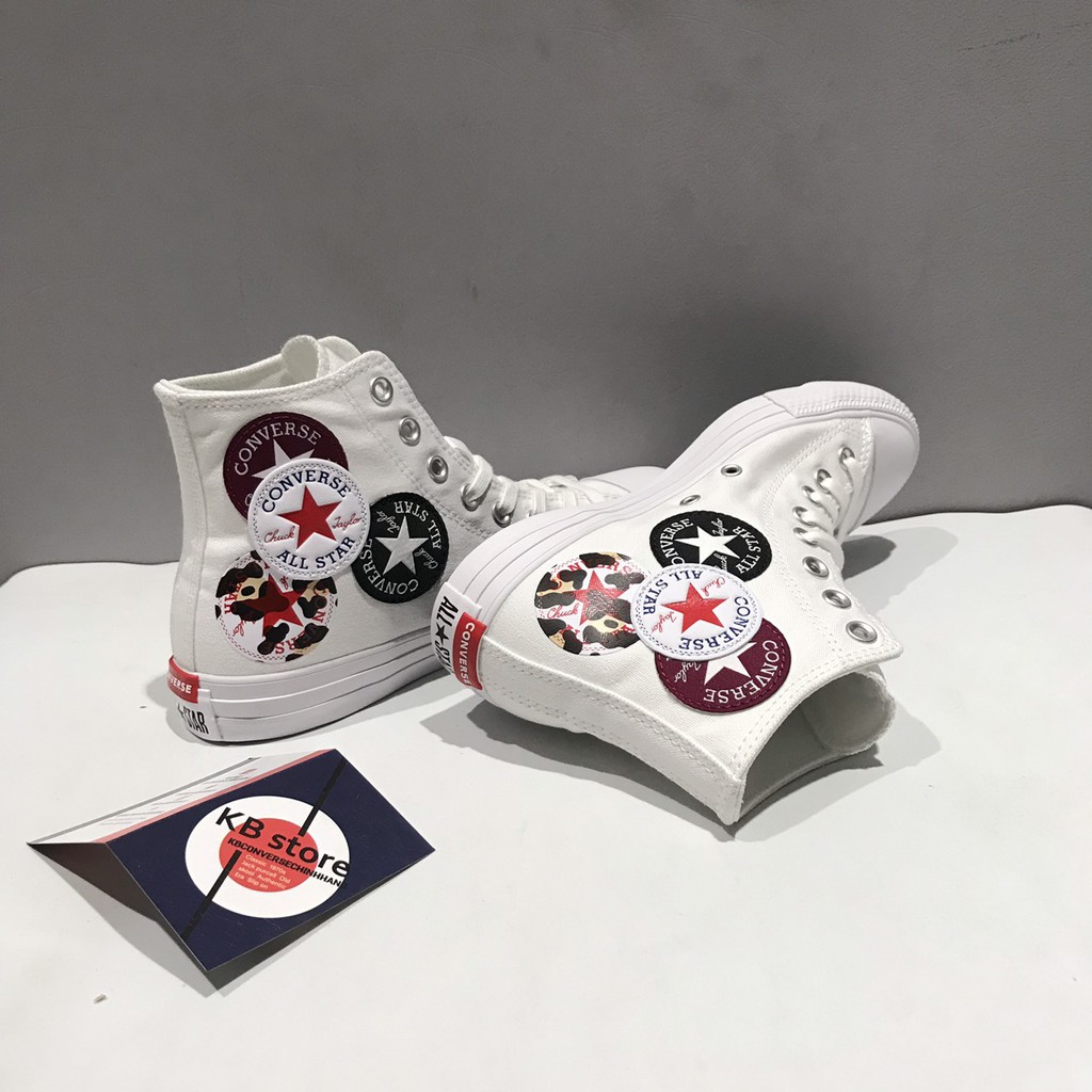 Giày Converse Logo Play trắng cổ cao nam