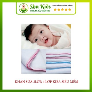 Shu kids sét 10 chiếc khăn sữa Kiba siêu mềm 2 lớp/ 4 lớp