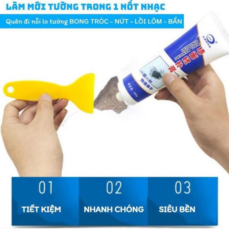 Combo 2 Tuýp Keo Vá Tường Đa Năng - Tường Bị Nứt, Ẩm Mốc, Thủng, Trầy Xước, Bong Tróc, Làm Sạch Vết Ố, Vết Bẩn ...