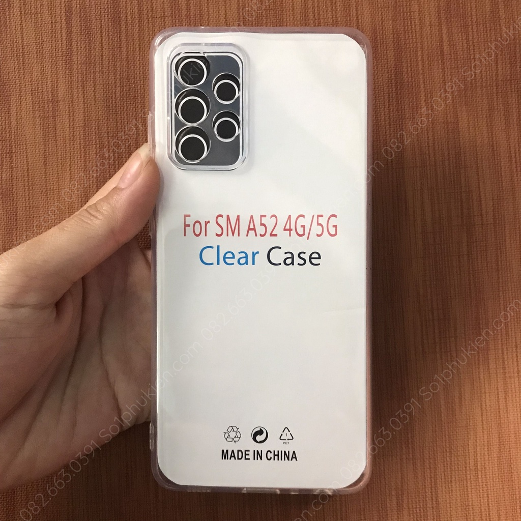 Ốp lưng Samsung Galaxy A52 (4G/5G) dẻo đen, dẻo trong bảo vệ từng lỗ cam, dẻo đen auto focus siêu bền