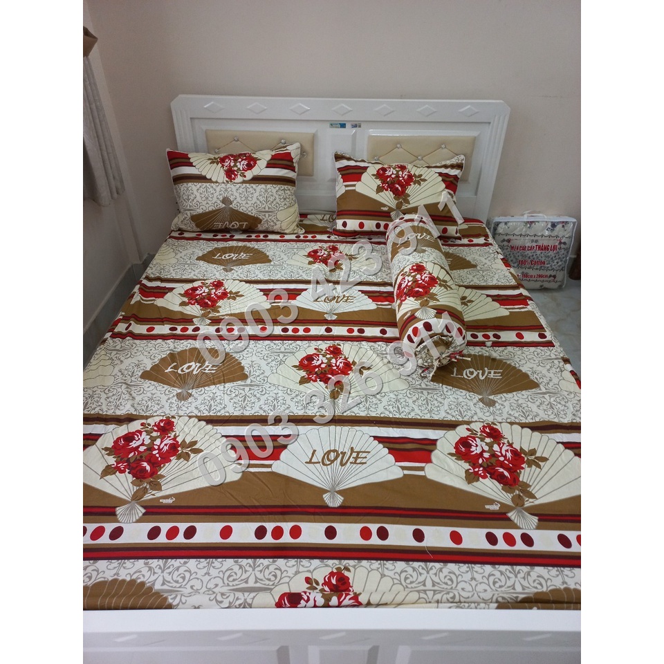 bộ drap Cotton Thắng Lợi 1m6 nệm 13-25cm -chát với shop để chọn mẫu mới nhất