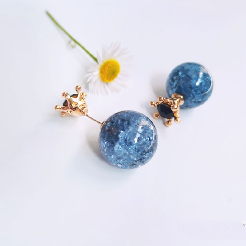 Bông tai xanh style Hàn cực xinh - HT285