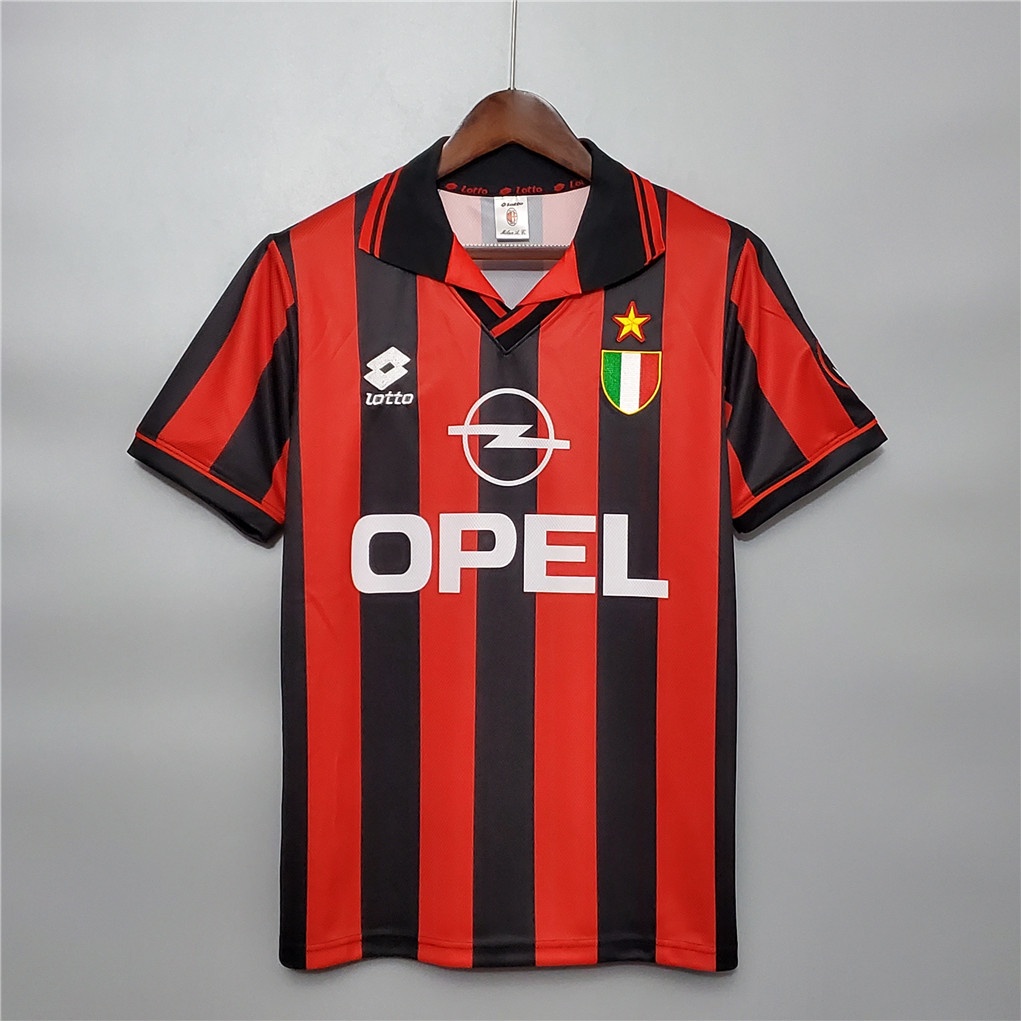 Áo Bóng Đá Đội Tuyển Milan 96-97 Phong Cách Retro