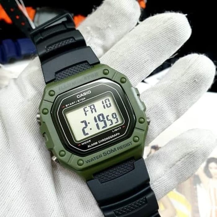 Đồng Hồ Nam Casio Dây Nhựa Trẻ Trung W-218H-3AVDF Chính Hãng