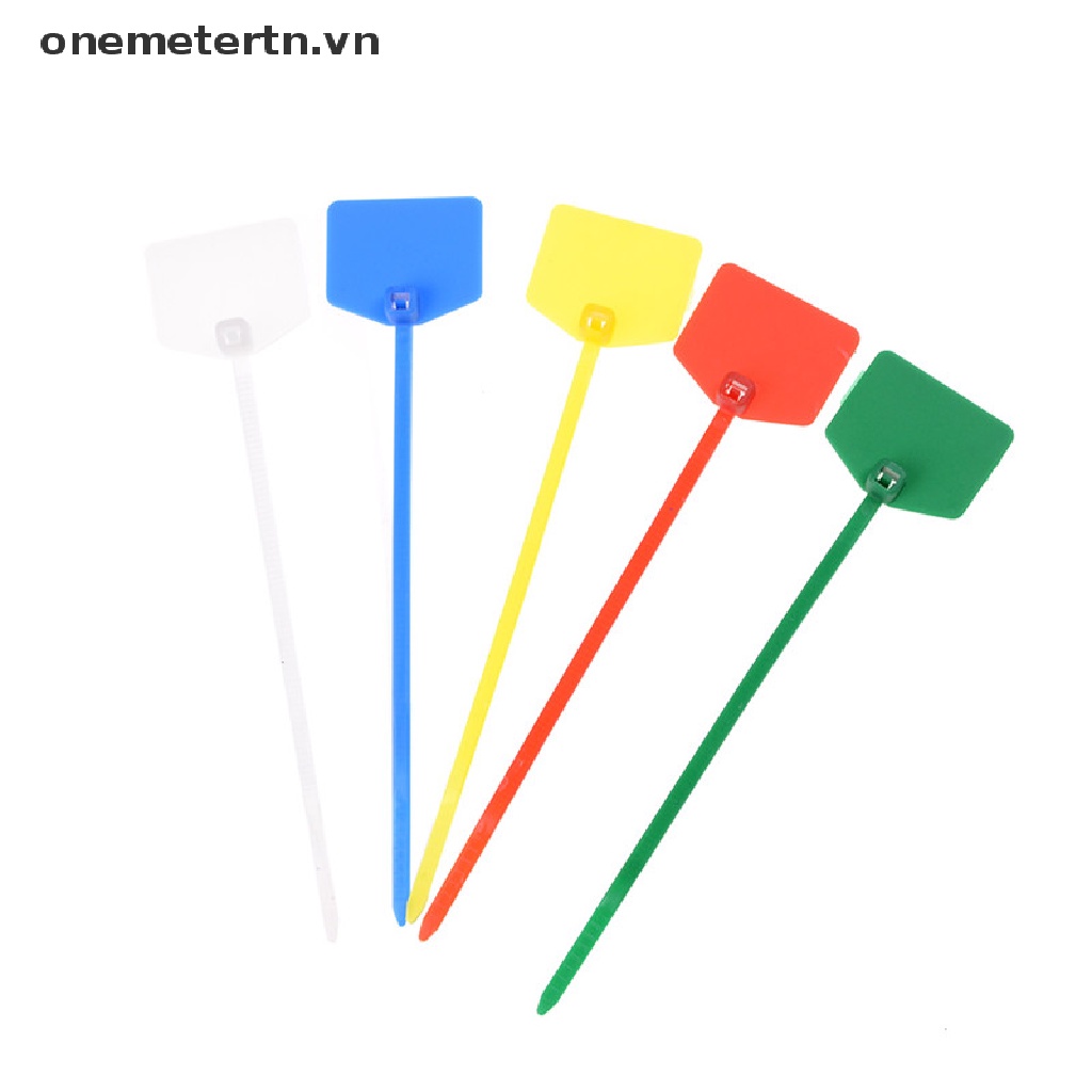 Onemetertn Set 100 Dây Rút Nylon Đánh Dấu Dây Cáp Mạng Nhiều Màu Sắc Tự Khóa