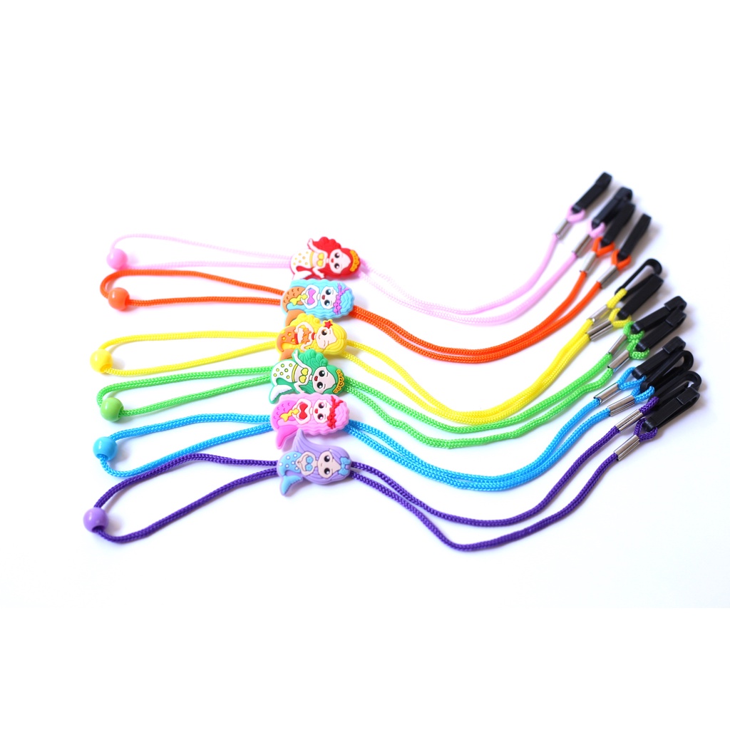 Dây đeo khẩu trang - đeo kính co giãn đàn hồi chống thất lạc ,chống rơi có nút điều chỉnh độ ôm hình nàng tiên cá cho bé