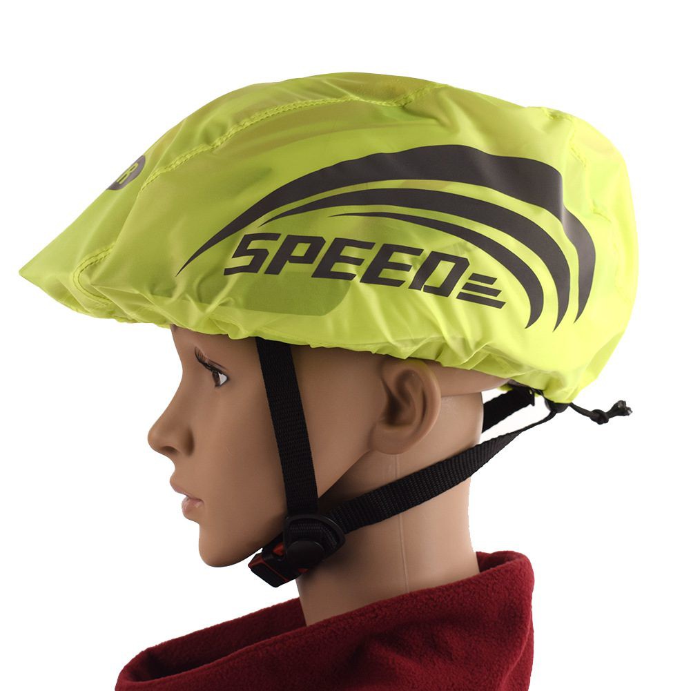Túi trùm chống nước cho mũ bảo hiểm xe đạp – Logo SPEED phản quang