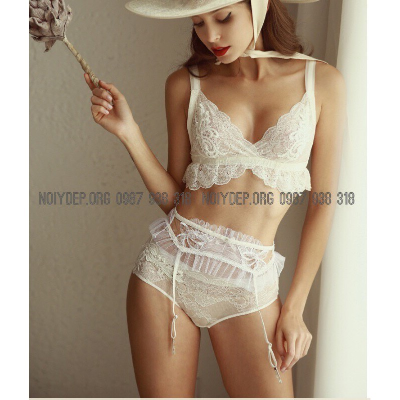 Bộ đồ lót không mút ren tiểu thư Nội y đẹp | BigBuy360 - bigbuy360.vn