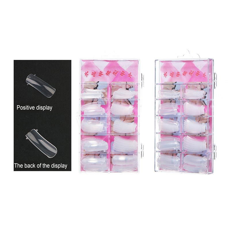 【Hàng Hot】 Set 100pc móng tay nhân tạo kèm keo dán móng tay giả họa tiết bắt mắt chống thấm nước | BigBuy360 - bigbuy360.vn