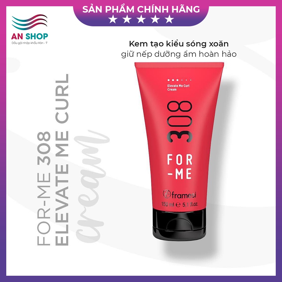 Kem tạo kiểu giữ nếp tóc uốn xoăn sóng xoăn siêu dưỡng ẩm tóc uốn xoăn bóng mượt chống rối tạo phồng FOR-ME 308 CREAM