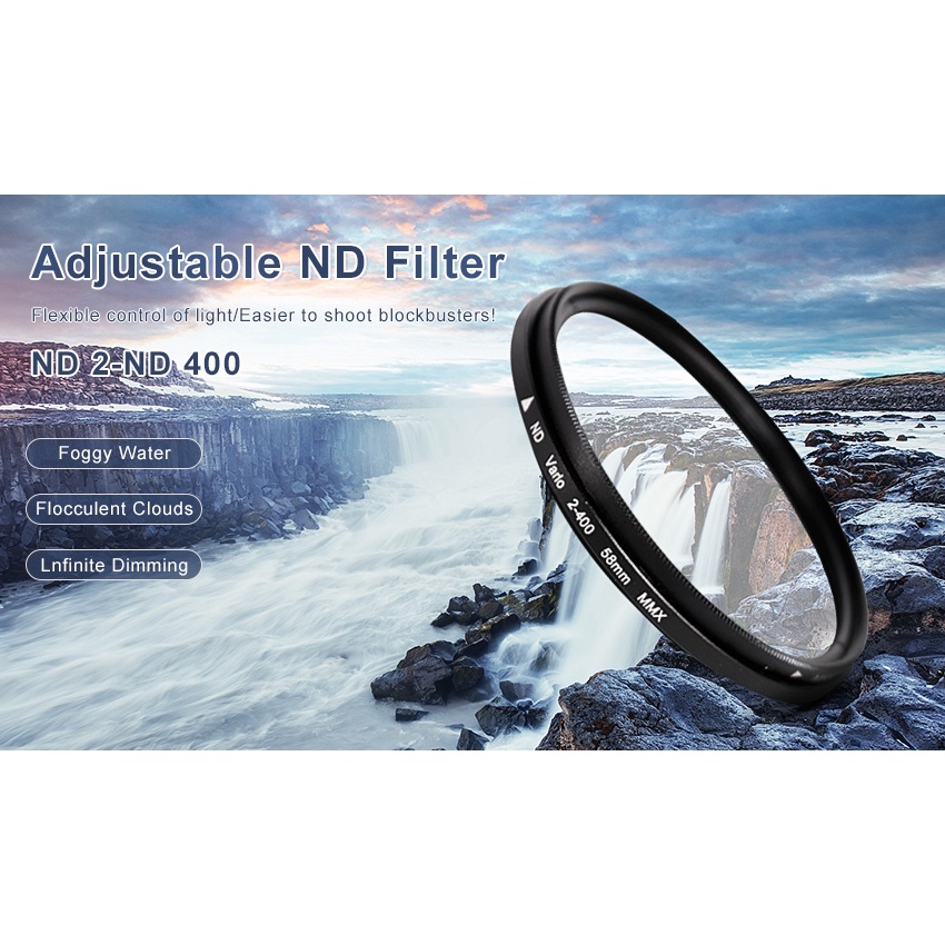 Kính Lọc UV Hai Lớp 37-82mm Cho Máy Ảnh Canon Nikon Sony Fuji DSLR SLR